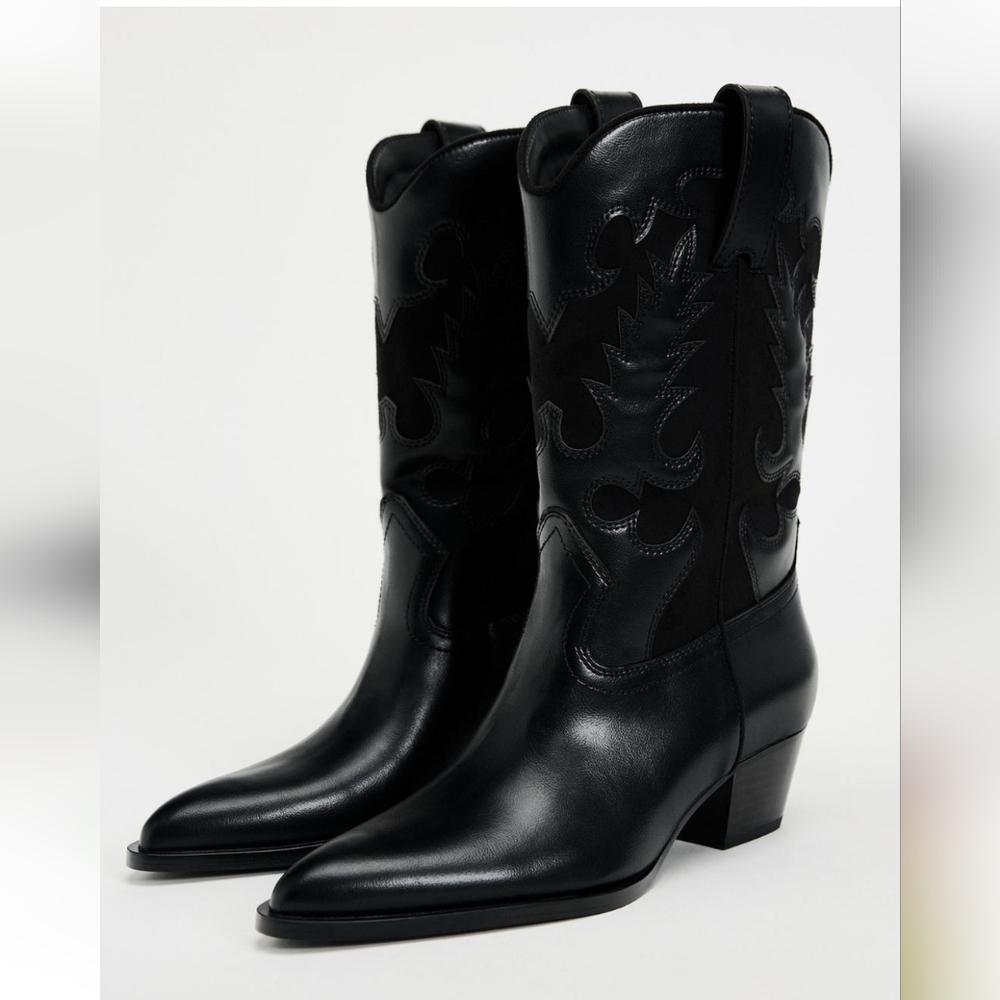 BNWT! Zara heeled cowboy 🤠 - Picture 1 of 7